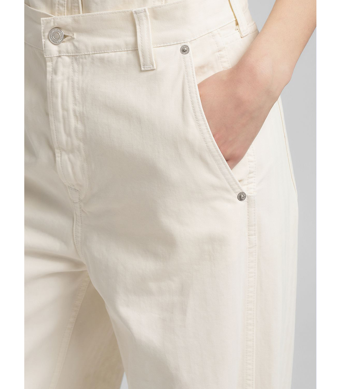 ワイドレッグローライズコットンパンツ 詳細画像 オフホワイト 6